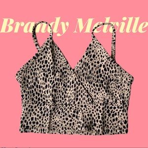 NWOT Brandy Melville Leopard Crop Top